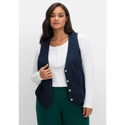 Abbildung von Sheego Weste, Damen, Größe: 40, Dark blue denim