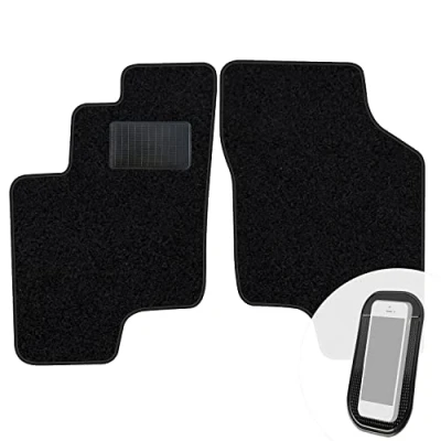 Abbildung von moto MOLTICO Vorne Fußmatten Auto Velours Autoteppiche Schwarz Automatten Set 2 teilig passend für Hyundai Getz 2002 2011