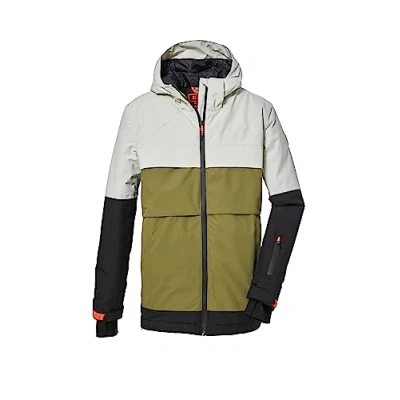 Abbildung von killtec Jungen Skijacke/Funktionsjacke mit Kapuze und Schneefang, wasserdicht KSW 126 BYS SKI JCKT, gebrochenes weiss, 152, 39666 000