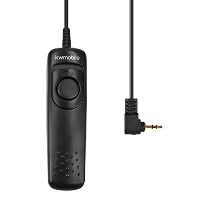 Abbildung von kwmobile Kamera Fernauslöser für Spiegelreflexkameras ersetzt RS60 E3 Drahtauslöser Kabelfernauslöser DSLR Kameras Kabel Auslöser