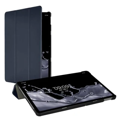 Abbildung von kwmobile Hülle kompatibel mit Xiaomi Redmi Pad SE Smart Cover Tablet Case Schutzhülle Stand in Dunkelblau