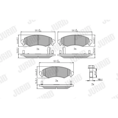 Abbildung von JURID 571981J Bremsbelagsatz mit akustischer Verschleißwarnung Zubehör OPEL: Agila A, SUZUKI: Wagon R+ II Schrägheck, R III Schrägheck
