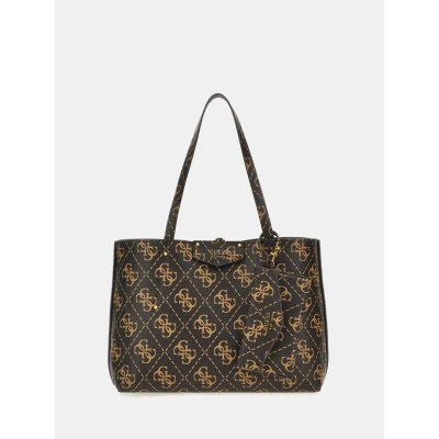 Abbildung von Guess ECO Brenton LOGO Shopper Reversibile Handtasche, Damen, Größe: One Size, Marrone