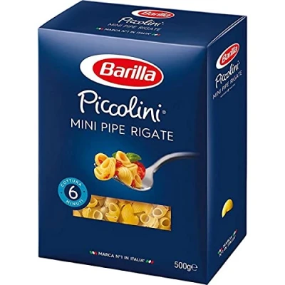 Abbildung von Barilla Pasta Piccolini Minipfeifen Rigate 500G (6er Set)