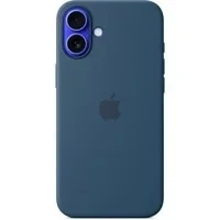 Abbildung von Apple iPhone 16 Plus Hülle MagSafe Silikon Original Soft Case/Backcover Handyhülle Blau