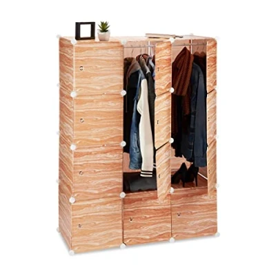 Abbildung von relaxdays Kleiderschrank Stecksystem in Holzoptik