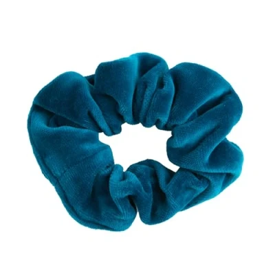 Abbildung von Damen Nicky Scrunchies Haargummis Bio Baumwolle Haarband Mädchen Frauen (Donaublau)