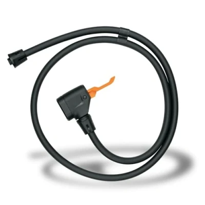 Abbildung von SKS GERMANY Schlauch mit MV Easy Kopf Ersatzteil für AIR X PLORER, PLORER DIGI, AIRMOTION Fahrradpumpenschlauch (Pumpenkopf Schlauch, alle Ventilarten, 1200 mm), schwarz