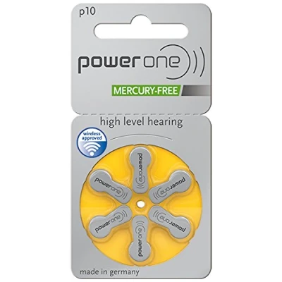 Abbildung von 6 x Varta P10 PowerOne Typ 10 / GELB, Hörgerätebatterien 1,45 V, PR 70 Made in Germany, neueste Generation