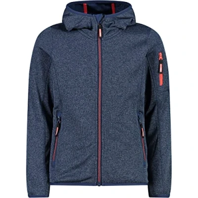 Abbildung von CMP Kinder Knit Tech Jacke mit fester Kapuze, Blau Hellblau, 164