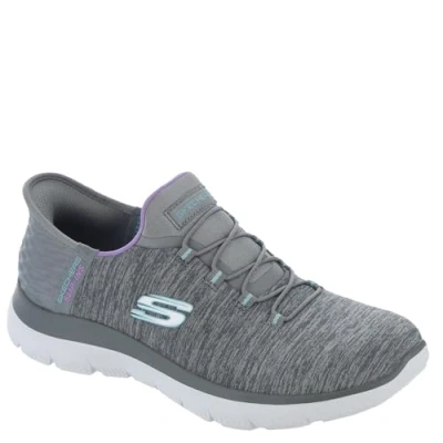 Abbildung von Skechers Damen Hands Free Slip Ins Summits Dazzling Haze Sneaker, Grau Mint, 37 EU Weit