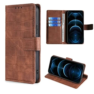 Abbildung von HUAYIJIE GKFGEY Flip Case für ZTE A7030 Hülle Handy Ständer Cover [Braun]