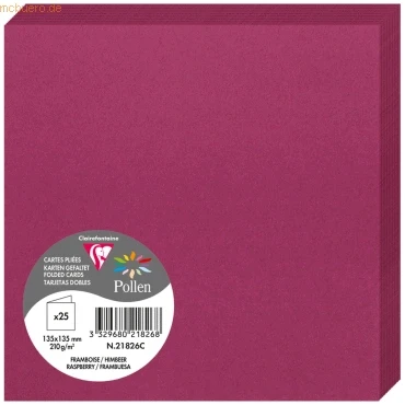 Abbildung von 10 x Clairefontaine Doppelkarte Pollen 135x135mm 210g VE=25 Stück himb