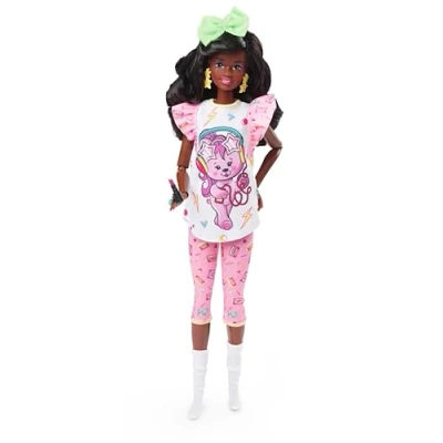 Abbildung von Mattel Barbie Signature Rewind Puppe Pyjamaparty Zeitreise in die 80er