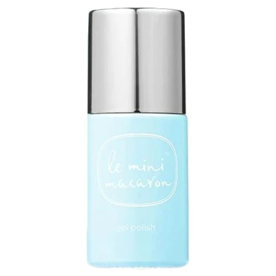 Abbildung von Le Mini Macaron Semi permanenter Nagellack Blue Vanilla 3 in 1 Nagellack, Basislack, Top Coat und Farbe LED trocknend einfache schnelle Anwendung Pastellblau, Flasche 8,5 ml