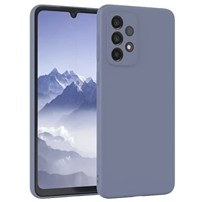 Abbildung von EAZY Case Silikonhülle für Samsung Galaxy A33 5G Hülle Silikon Blau weich stoßfeste Handyhülle Schutzhülle mit Kameraschutz Dünn Premium Schutz Cover TPU Phone Bumper in Eisblau