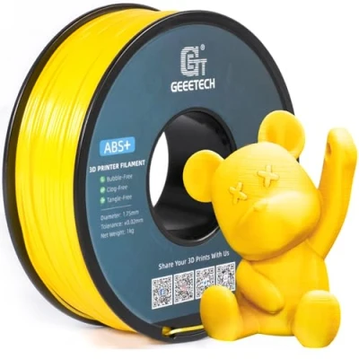 Abbildung von GEEETECH ABS+Filament für 3D Drucker 1.75mm gelb, ABS Druck Filament 1KG 1 Spule