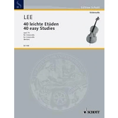 Abbildung von 40 leichte Etüden in der ersten Lage op.70, Violoncello: Mit 2. Stimme, für den Lehrer zu spielen