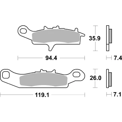 Abbildung von TRW Sinter Offroad MCB758SI Bremsbelagsatz