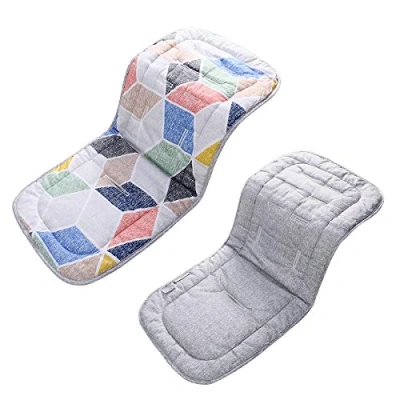 Abbildung von SONARIN Sitzauflage für Kinderwagen,100% Baumwolle Universal Sitzkissen Kinderwagen,Buggy,Wasserdichte,atmungsaktiv(Geometrisch)