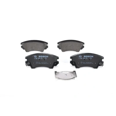Abbildung von BOSCH 0 986 494 275 Bremsbelagsatz Low Metallic mit akustischer Verschleißwarnung Anti Quietsch Blech, Montageanleitung