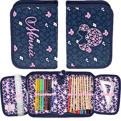 Abbildung von Paso Minnie Mouse Expandable Pencil case with Accessories, multi Colour, coloured,