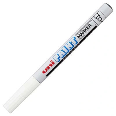 Abbildung von Uni Ball Lackmarker PX 203 0,8 weiß