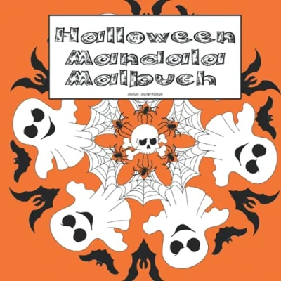 Abbildung von Halloween Mandala Malbuch: 50 schaurig schöne Motive zum Ausmalen für Jungs und Mädchen
