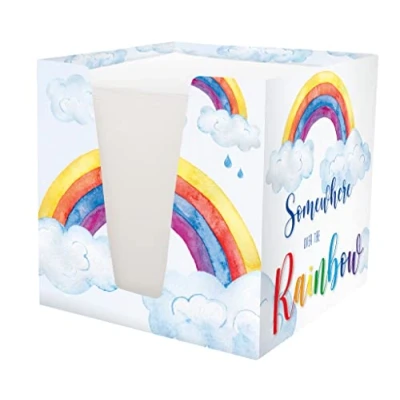 Abbildung von RNKVERLAG 46789 Notizklotz Rainbow mit 900 Blatt, 92 x mm, 1 Stück