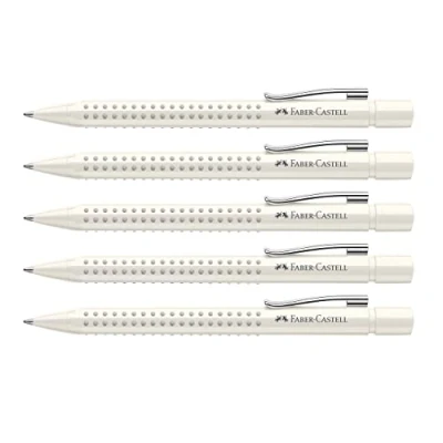 Abbildung von FABER CASTELL 2050245 Kugelschreiber Grip 2010, coconut milk, 5 Stück, mit auswechselbarer 0.4 mm Mine, dokumentenecht