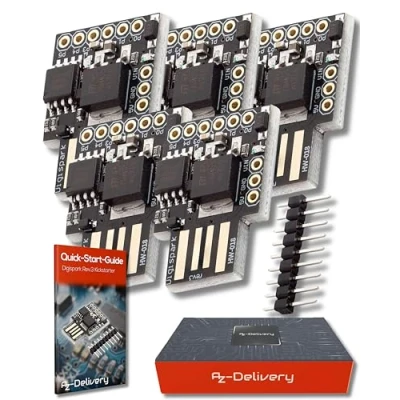 Abbildung von AZDelivery 5 x Digispark Rev.3 Kickstarter mit ATTiny85 und USB kompatibel Arduino inklusive E Book!