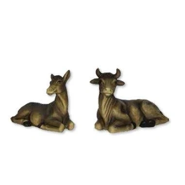 Abbildung von Unbekannt Krippenfiguren Ochs und Esel 2tlg. Set geeignet für 10cm Figuren