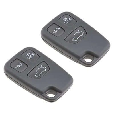 Abbildung von ECSiNG 2 x 3 Tasten Autoschlüsselgehäuse, Ersatzgehäuse, Schlüssellos, Fernbedienung für Volvo 850 960 C70 S40 S60 S70 S80 S90 V40 V70 V90 XC70 XC9