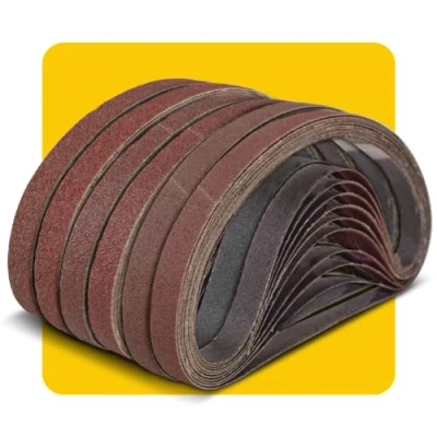 Abbildung von 13mm x 457mm Premium Schleifband Set 60 Stück, Körnung 40/60/80/120/150/240, für Bandschleifer