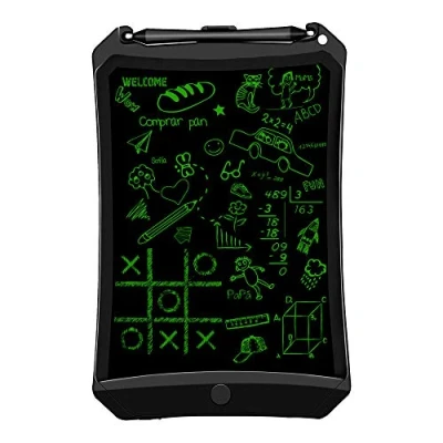 Abbildung von Woxter Smart Pad 90 Black Elektronische Tafel, LCD Bildschirm löschbaren 9“, Farbton Grün Drucksensor (10 200g), CR2016 Batterie, Fotomagnete, Schwarze Farbe