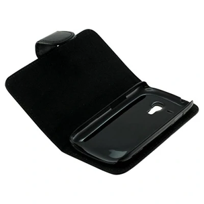 Abbildung von Mobilfunk Krause Book Case Etui Handytasche Tasche Hülle für Samsung GT I8200N / (Schwarz)
