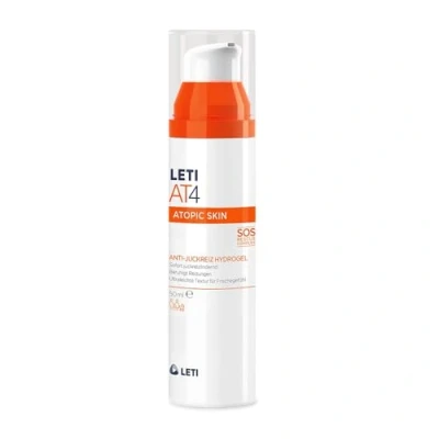 Abbildung von LETI AT4 Anti Juckreiz Hydrogel Lindert sofort und beruhigt die Haut, ideal für trockene Haut Neurodermitis, Allergiker geeignet, 50 ml