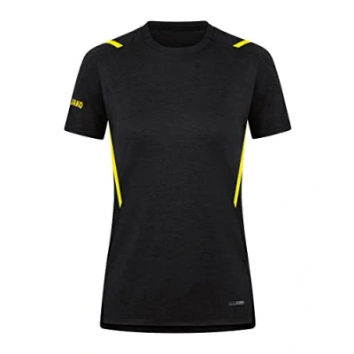 Abbildung von JAKO Damen T Shirt Challenge, Schwarz Meliert/Citro, 36