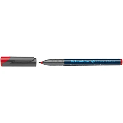 Abbildung von Universal Permanentmarker SCHNEIDER Maxx 224, M, 1,0mm, rot, 10 Stk.