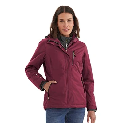 Abbildung von Killtec Damen Funktionsjacke Mit Abzippbarer Kapuze Nira, pflaume, 42, 32262 000