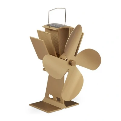 Abbildung von Relaxdays Ofenventilator ohne Strom, geräuscharm, für Kamin &amp; Ofen, hitzebetrieben, 4 Blätter, Kaminventilator, bronze, 1 Stück