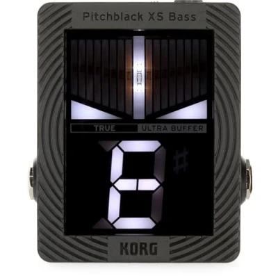 Abbildung von Korg Pitchblack X Serie PB XS BASS Kompakter Chromatischer Pedal Tuner für Bassgitarre Schwarz