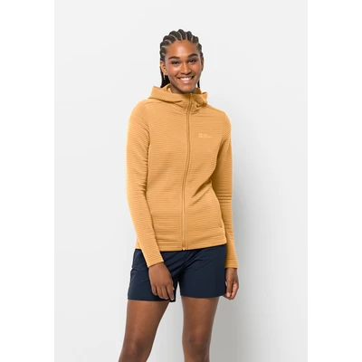 Abbildung von Jack Wolfskin Modesto Hooded Fleecejacke, Damen, Größe: Medium, Honey yellow