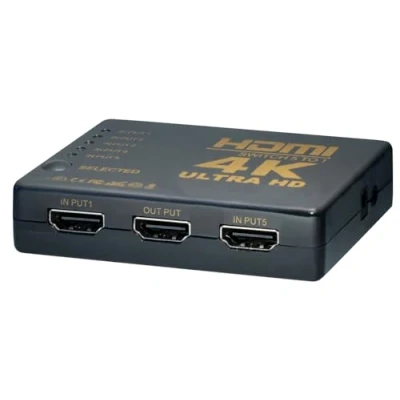 Abbildung von MaxTrack 5 Fach HDMI Umschalter CS1 5L, Splitter, in 1 Out, unterstützt 4K@30Hz, Switch mit IR Fernbedienung, Full HD, HDCP Unterstützung, 340 MHz Bandbreite,