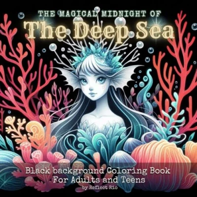 Abbildung von Magical Midnight Black Background Coloring Book: The Deep Sea with Whimsical Animals, Fantasy Creatures, and Underwater Landscapes: Suitable for ... Book Adults, Band 3)
