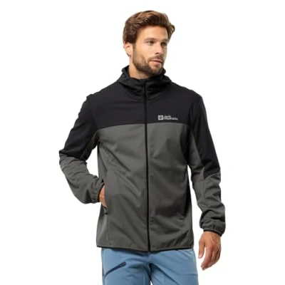 Abbildung von Jack Wolfskin Feldberg Hoody Softshelljacke, Herren, Größe: Small, Slate
