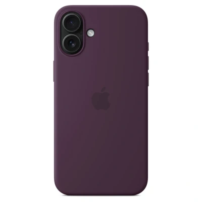 Abbildung von Apple iPhone 16 Plus Hülle MagSafe Silikon Original Soft Case/Backcover Handyhülle Lila