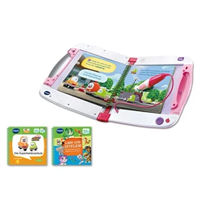 Abbildung von Vtech® Kindercomputer MagiBook v2, pink, Interaktives Lernbuchsystem, mit 2 Lernbüchern