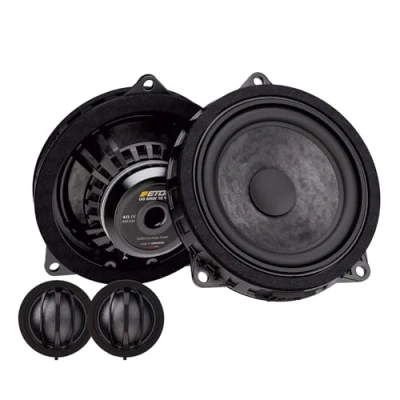 Abbildung von ETON UG BMW10WU Ultimate 10 cm / 4“ High End Plug &amp; Play Komponenten System, Auto Lautsprecher kompatibel mit BMW und Mini Fahrzeugen, Sound System für Türeinbau (W Korb), 1 Paar