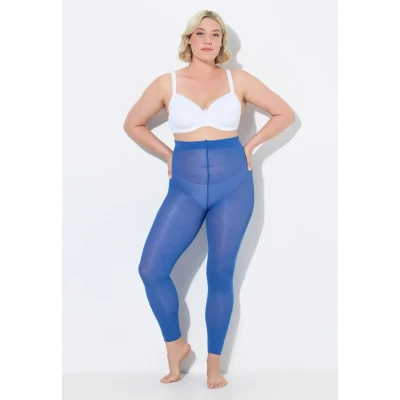Abbildung von Ulla Popken Flache NÄHTE Leggings Strümpfe, Damen, Größe: 48/50, Peacock blue